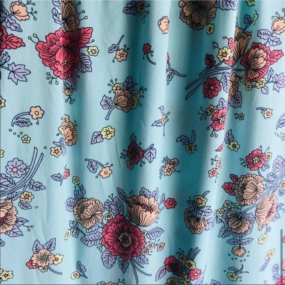 Gap Floral Aqua Blue Dress